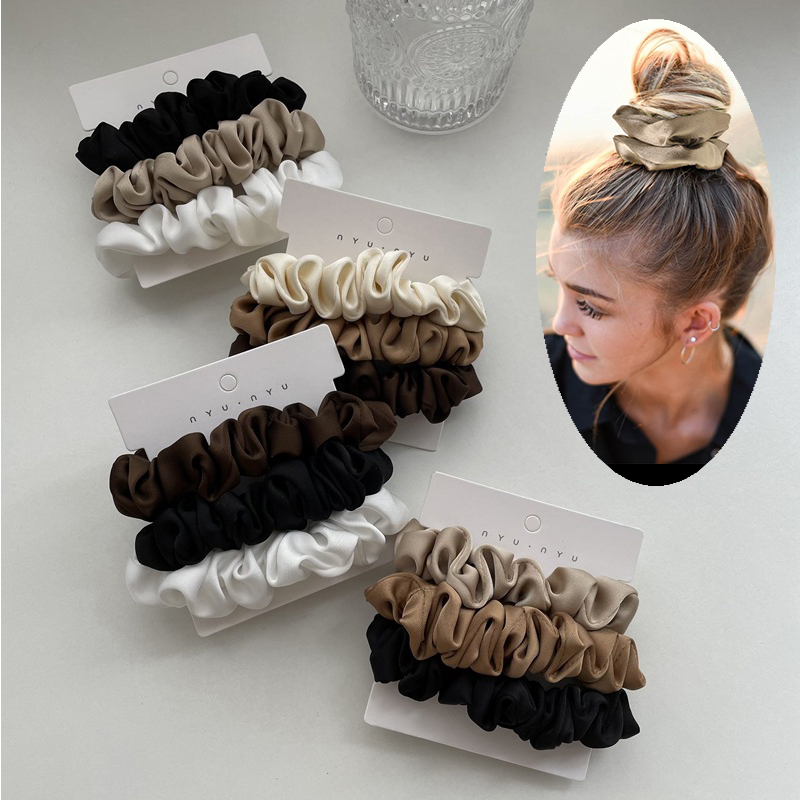 3Pcs/set Satin Scrunchies Soli - Scrunchie Satin Set recensie en prijs
