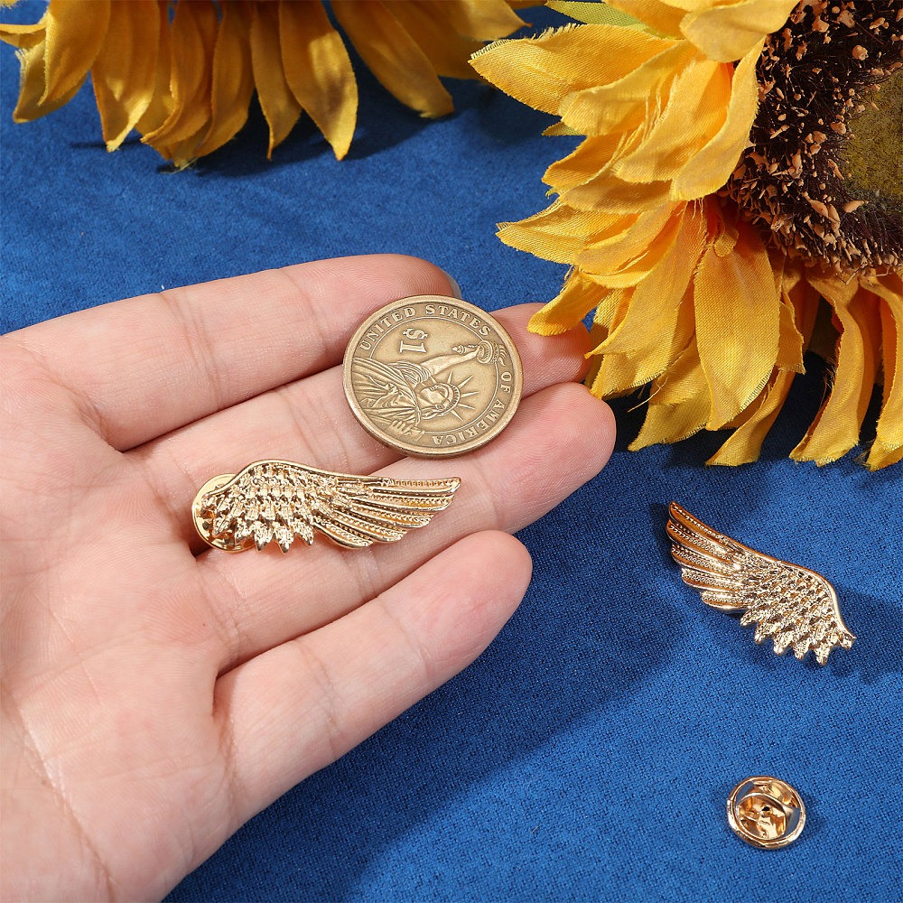1 Pair Wing Alloy Brooches Men - Brooch Pin Gold recensie en prijs