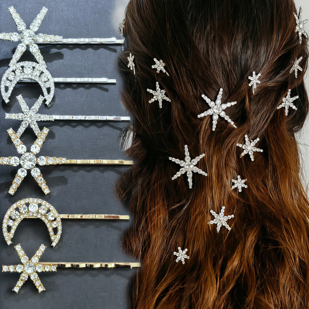 3/4 pcs set Crystal Star Hairp - Women Knight Accessories recensie en prijs