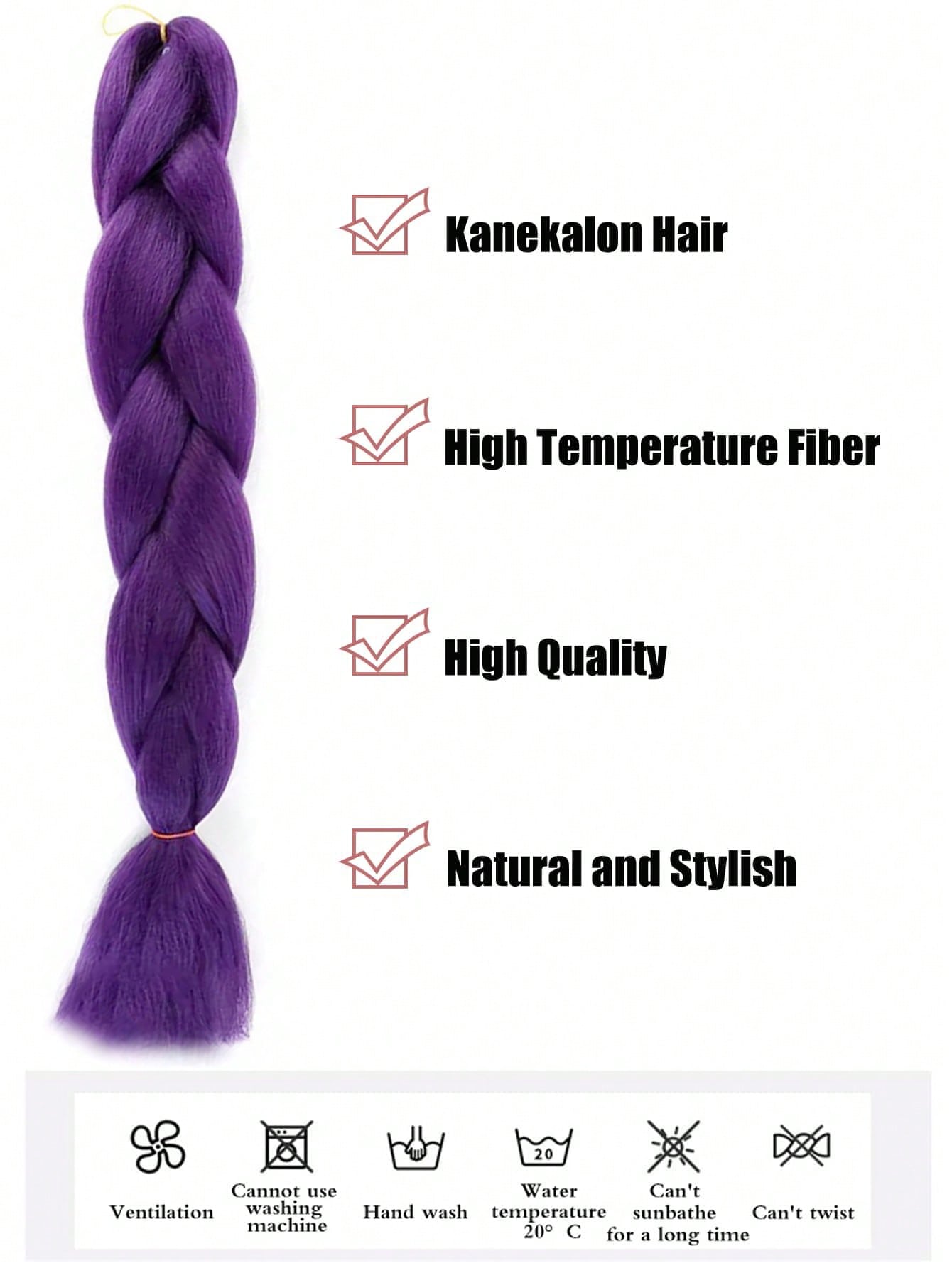 24-Inch Purple Ponytail Hair E - Hair Band Elastic recensie en prijs