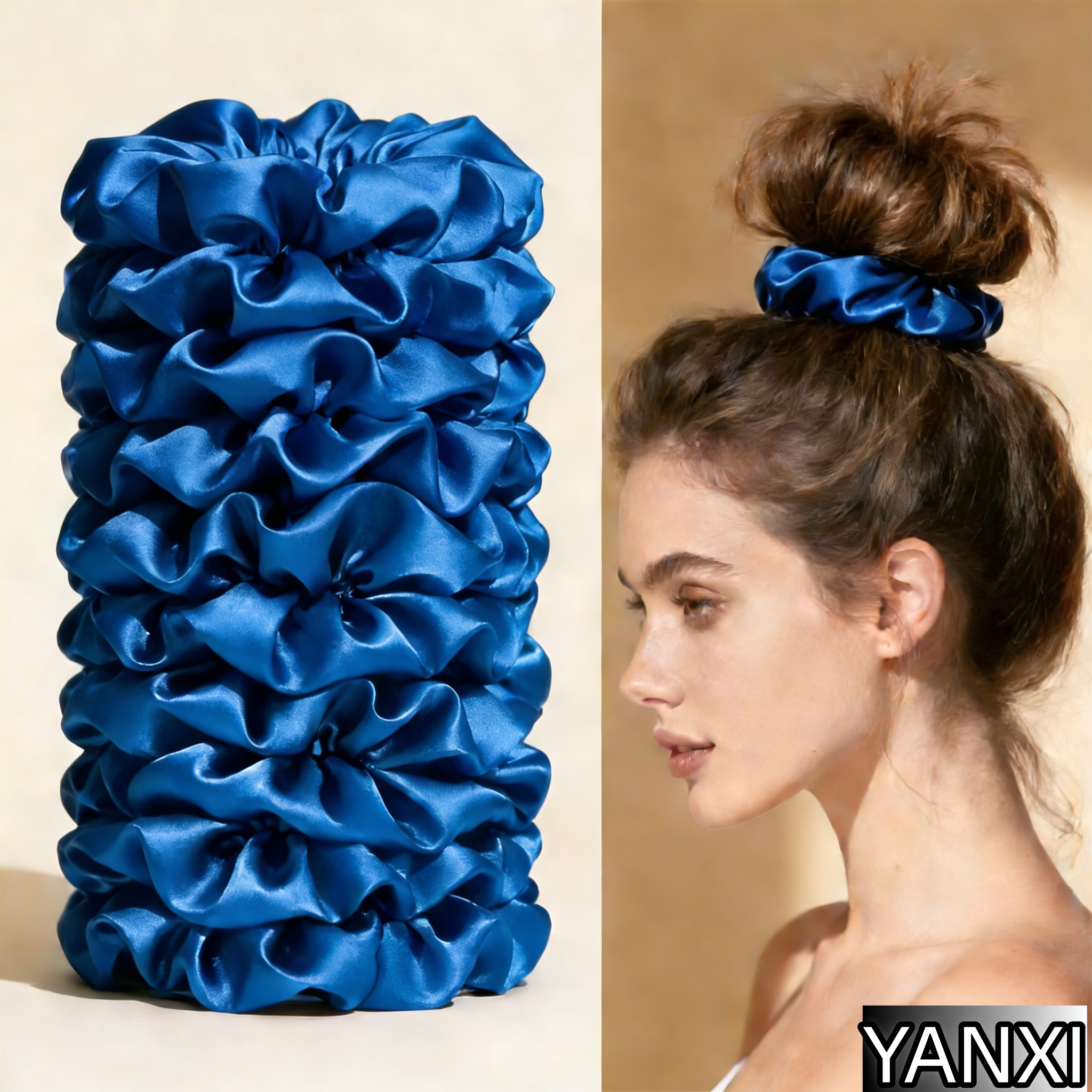 12/24pcs Solid Color Satin Hai - Scrunchie Satin Set recensie en prijs