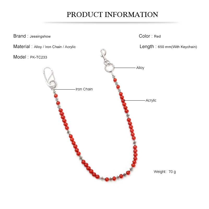 Hip Hop Punk Jean Chain Red Be - Women Accessories Pk recensie en prijs