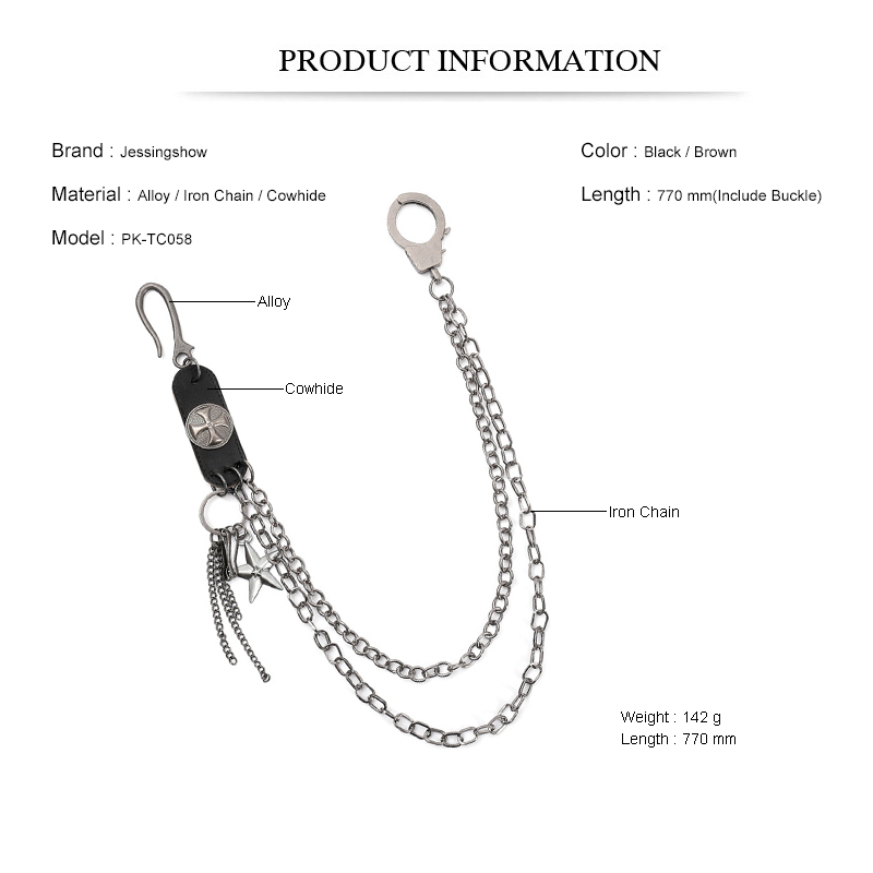 Punk Steet Cowhide Keychains C - Women Accessories Pk recensie en prijs