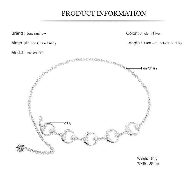 Alloy Silver Moon Waist Chain  - Women Accessories Pk recensie en prijs