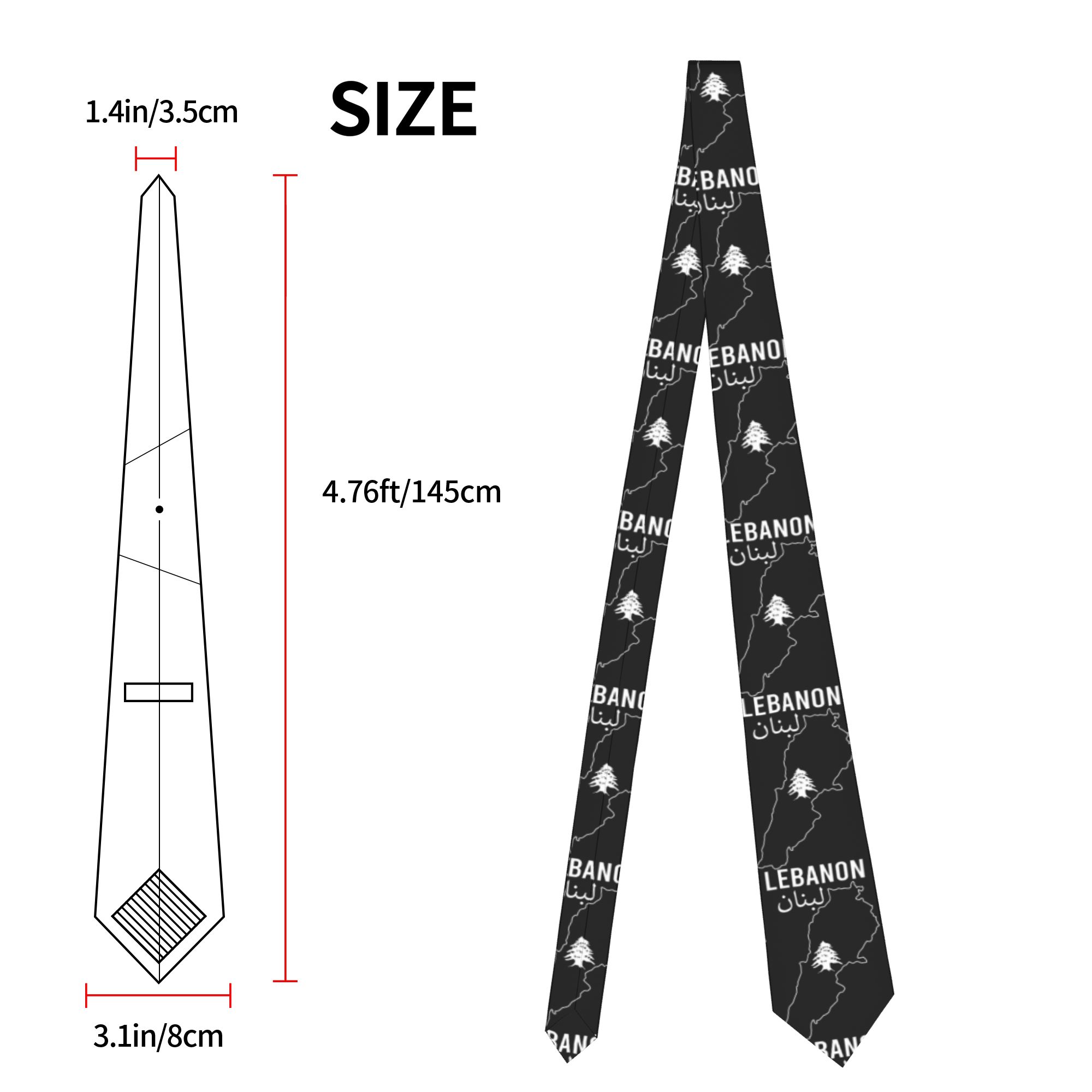 Lebanon Flag Map Beirut Tie Ce - Women Accessories Lebanon recensie en prijs