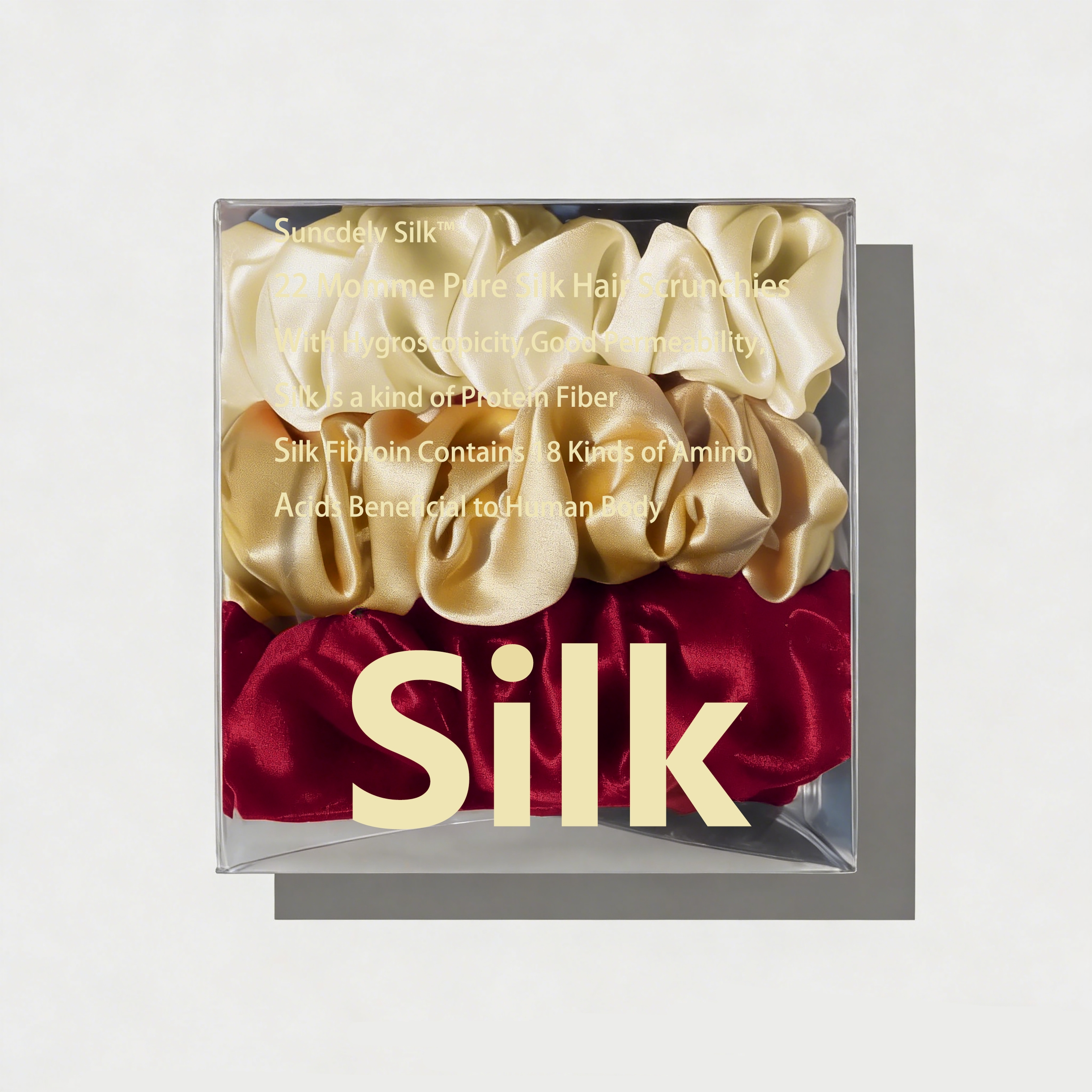 100% 22 Momme Mulberry Silk Sc - Scrunchie Satin Set recensie en prijs