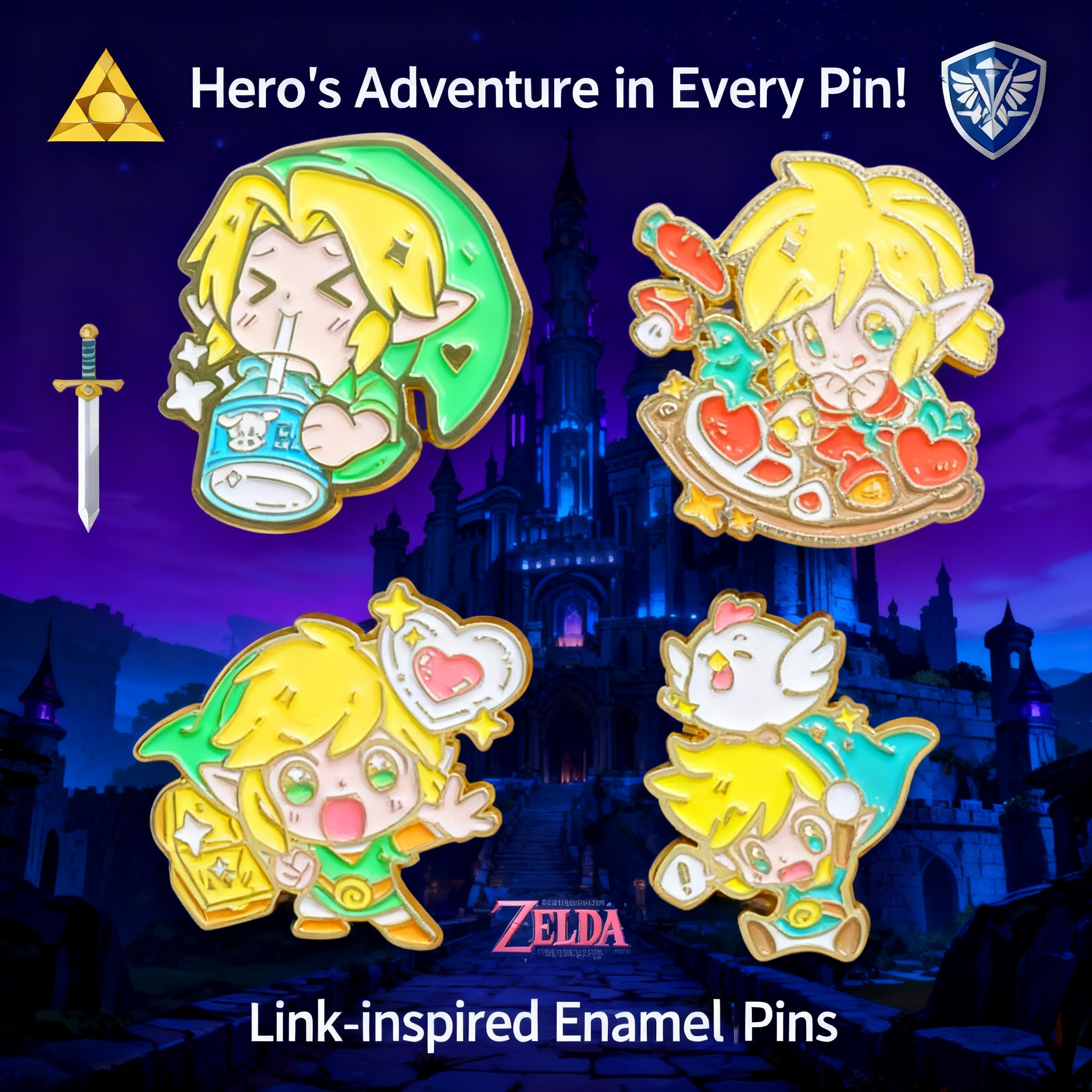 Adventure Game Badges Enamel P - Women Accessories Picture recensie en prijs