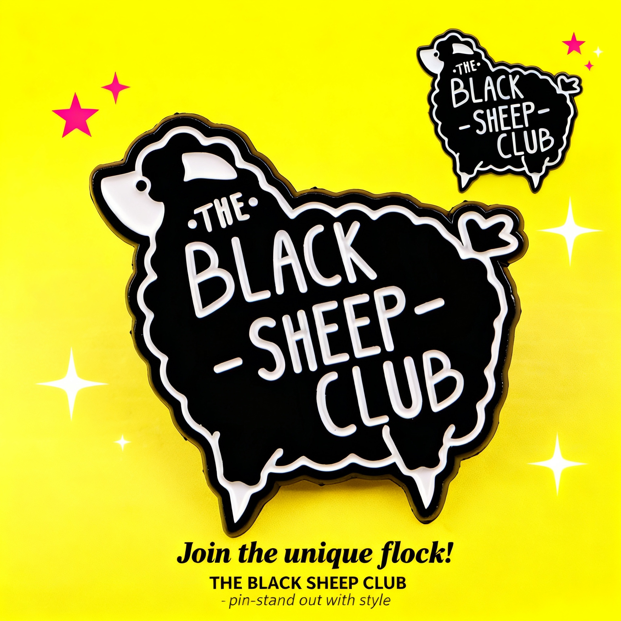 Cartoon Black Sheep Enamel Pin - Women Accessories Picture recensie en prijs