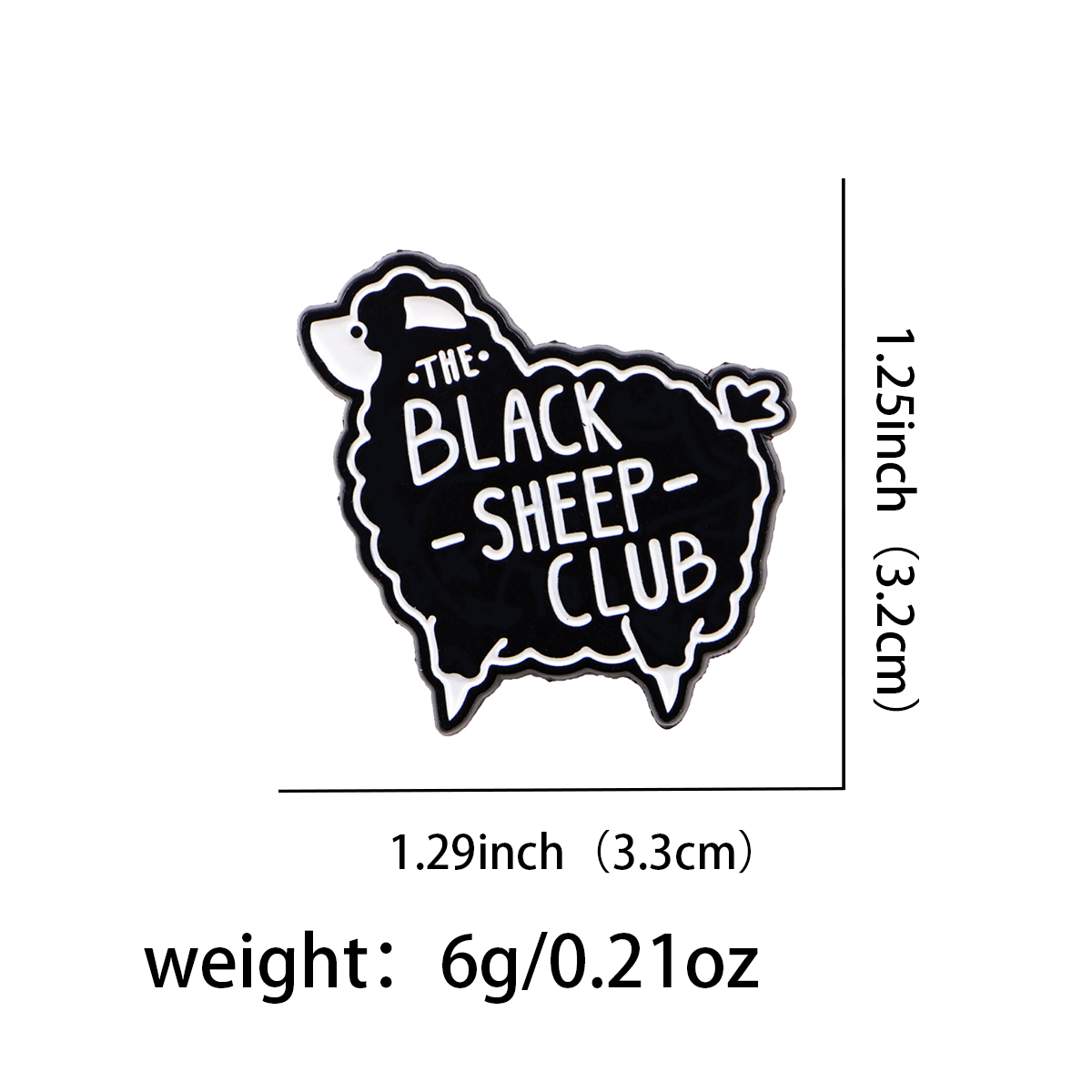 Cartoon Black Sheep Enamel Pin - Women Accessories Picture recensie en prijs