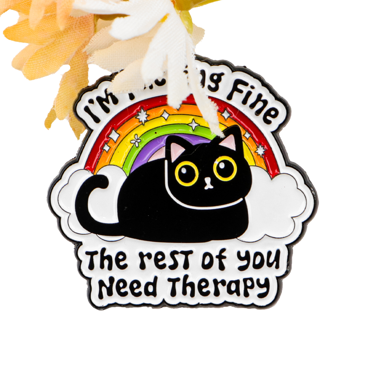 Cute Black Cat Enamel Pin Rain - Women Accessories Picture recensie en prijs