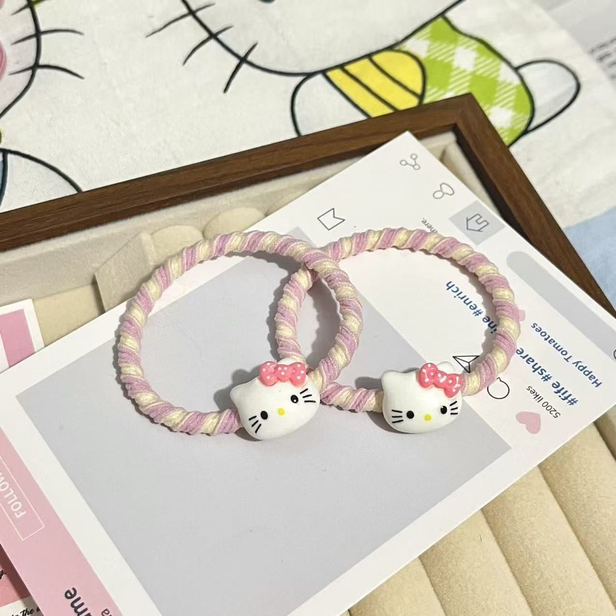 Cute Hello Kitty Pink Ins Bow  - Hair Band Elastic recensie en prijs