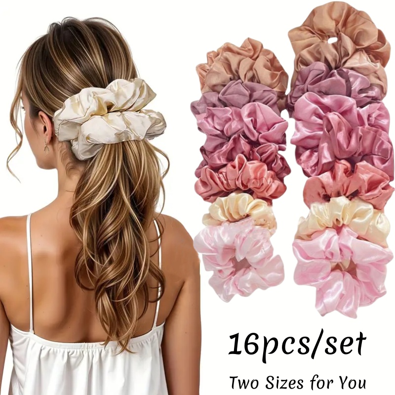 16pcs Soft Satin Scrunchies El - Scrunchie Satin Set recensie en prijs