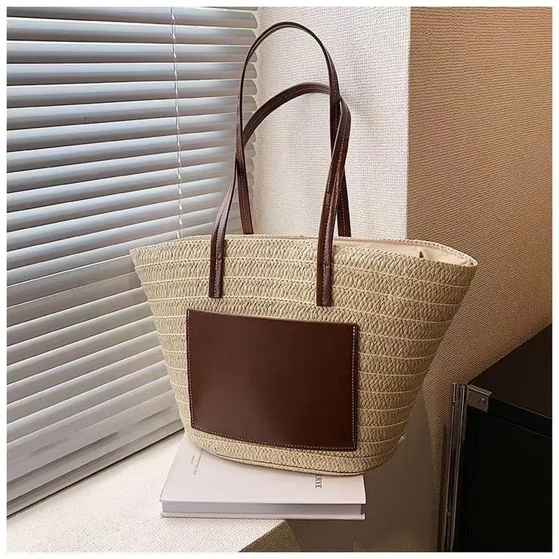 Straw hand-woven tote bag larg - Women'S Accessories recensie en prijs