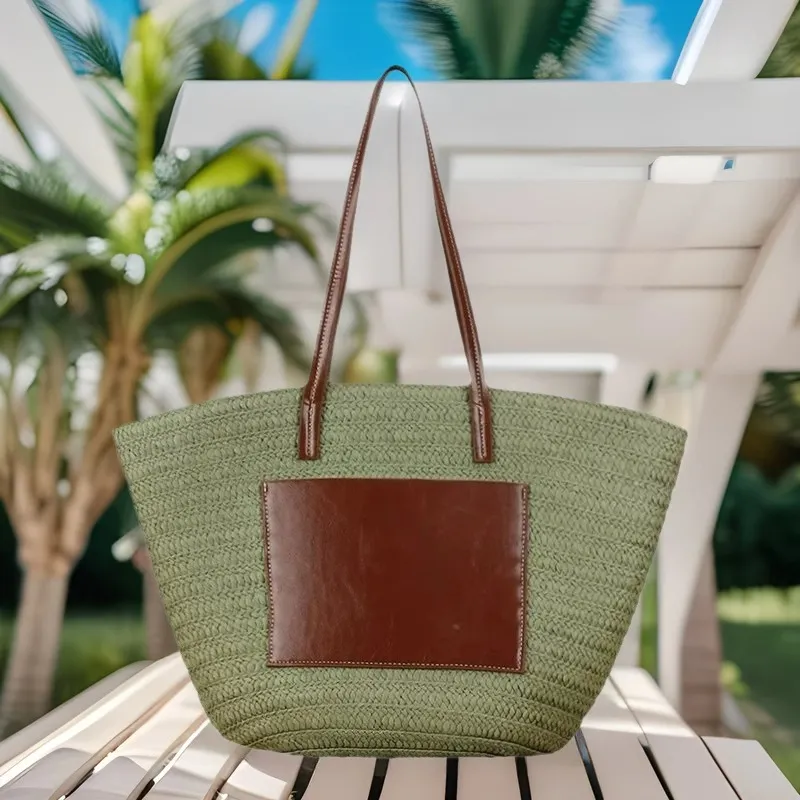 Straw hand-woven tote bag larg - Women'S Accessories recensie en prijs