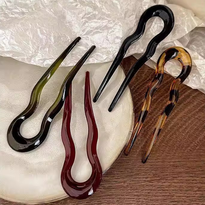 Elegant Acrylic U-shaped Hairp - Women Knight Accessories recensie en prijs