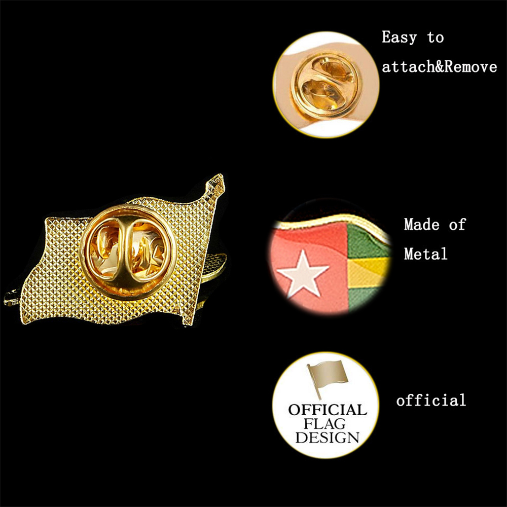 The Republic of Togo Africa Co - Brooch Pin Gold recensie en prijs