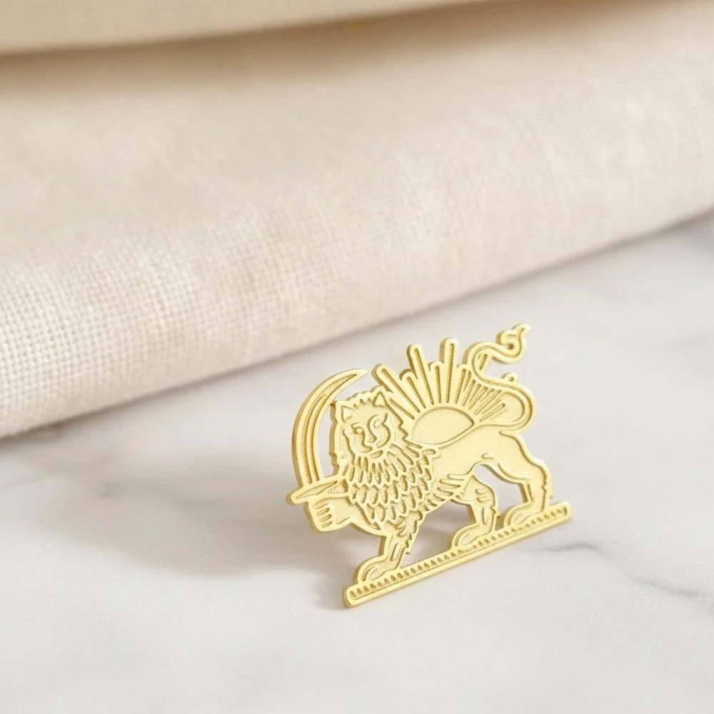 HIPEE Iran Lion Sun Pin Brooch - Brooch Pin Gold recensie en prijs