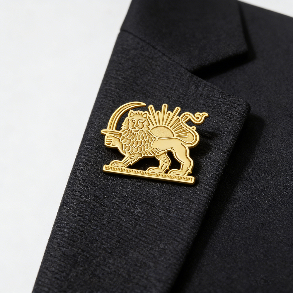 HIPEE Iran Lion Sun Pin Brooch - Brooch Pin Gold recensie en prijs