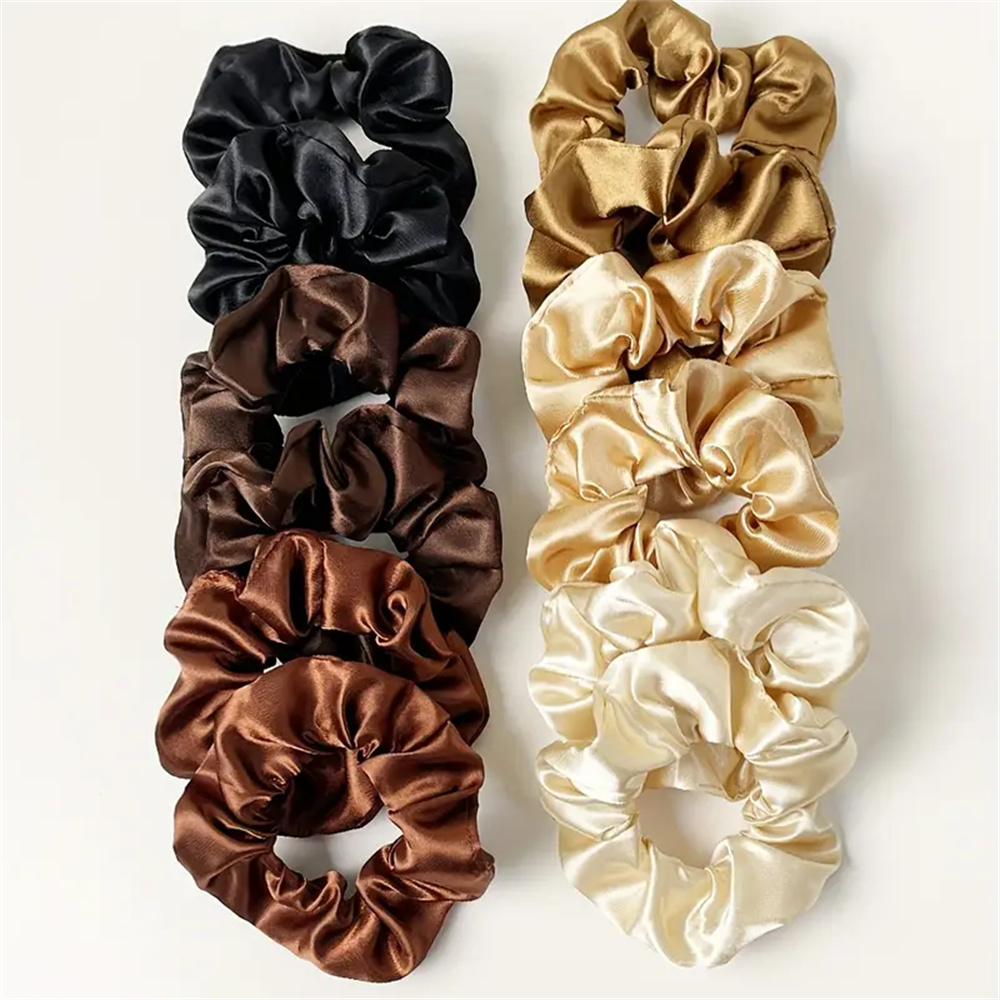 12Pcs/set Satin Scrunchies Sol - Scrunchie Satin Set recensie en prijs