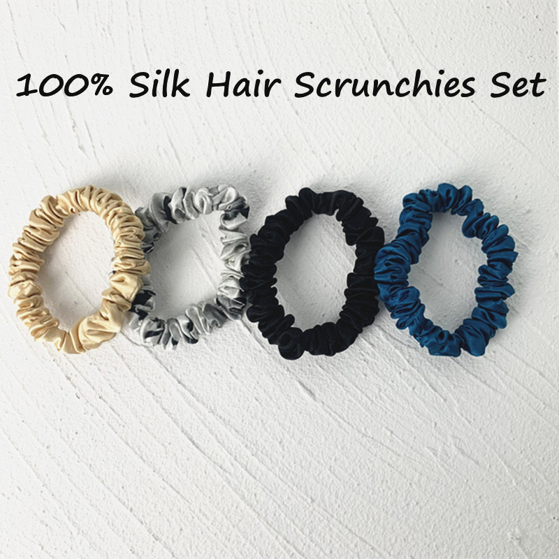 3PCS 100% Real Silk Hair Skinn - Scrunchie Satin Set recensie en prijs