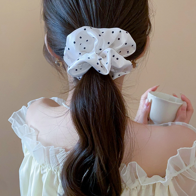 1/2 Pcs Black White Dot Hair S - Scrunchie Satin Set recensie en prijs