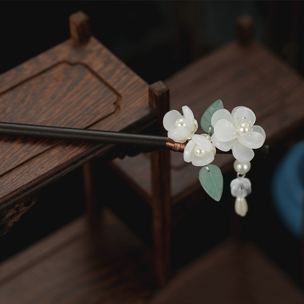 Retro Flower Hairpin With Pear - Hair Fork Stick recensie en prijs