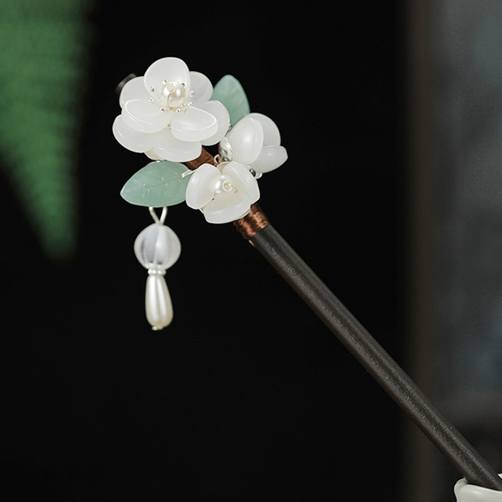 Retro Flower Hairpin With Pear - Hair Fork Stick recensie en prijs